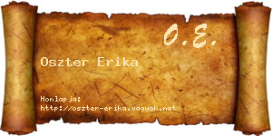 Oszter Erika névjegykártya
