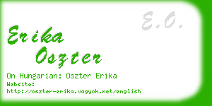 erika oszter business card